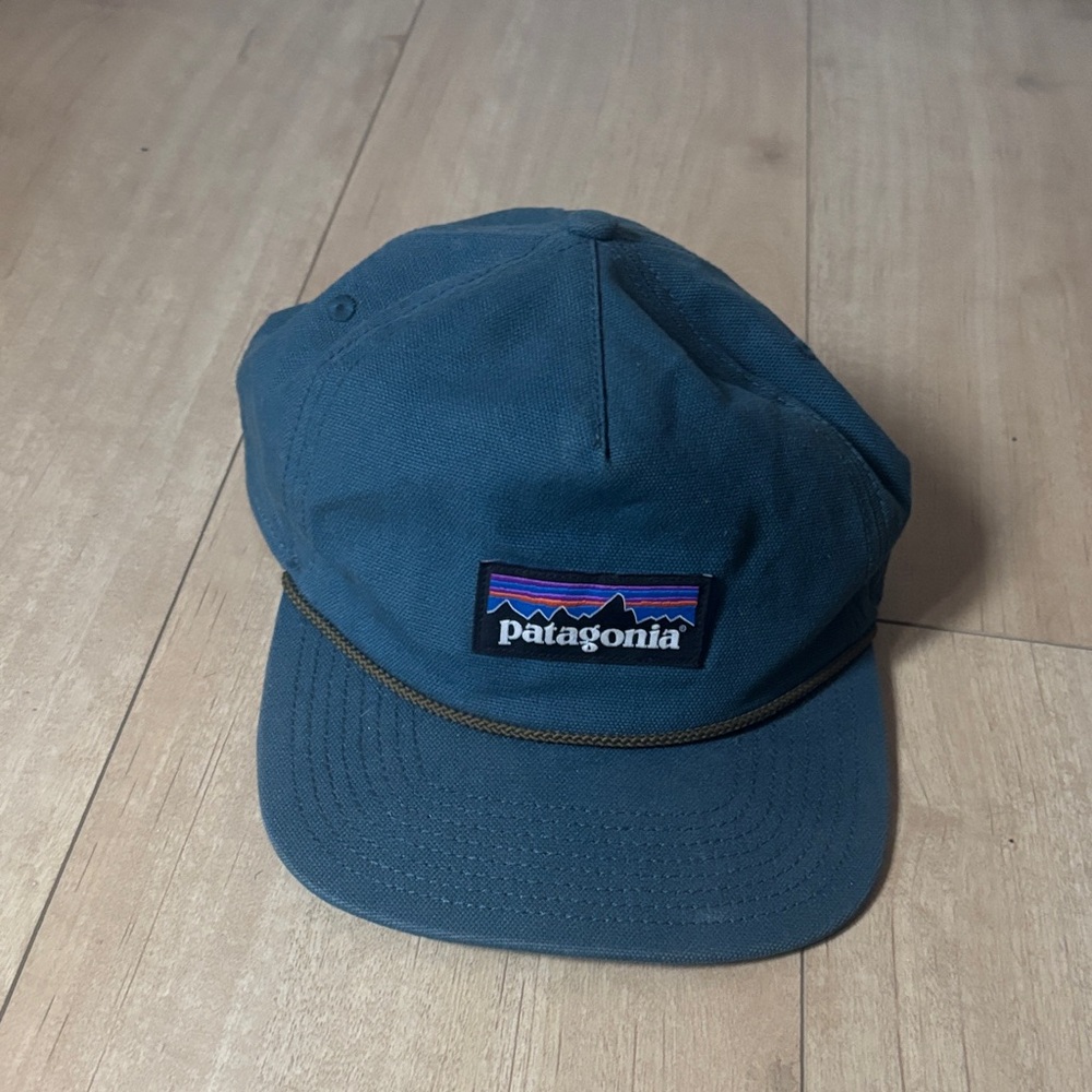 Vintage Patagonia Blue Rope-Trim 5-Panel Canvas Ball Cap